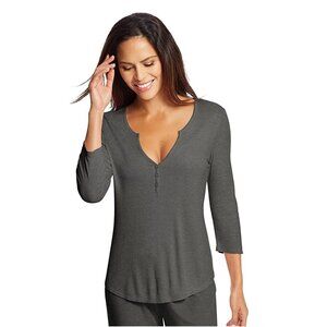 🎁 Maidenform Lounge Henley 3/4 Sleeve Shirt